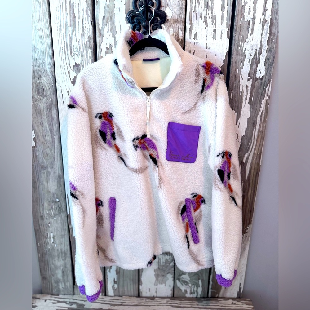 Taylor Swift Koi Fish Sherpa size Large Pullover 1/4 zip Speak Now